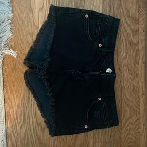 cute black jean shorts